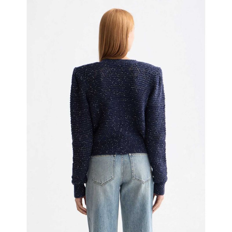 Scotch & Soda Metallic Crew Neck Cardigan image number 1